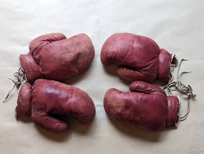 2 Pairs of Vintage Made in USA Goldsmith All-America 180 Boxing Gloves - Image 1 of 4