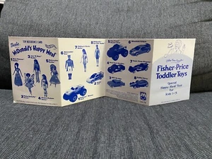 McDonald’s Happy Meal Toy Reference Card 2001 Barbie / Hot Wheels Mattel - Picture 1 of 3