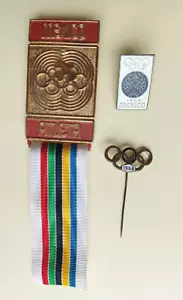 *3 Stück Mexiko Mexico City 1968 XIX Olympische Sommerspiele Abzeichen - Bild 1 von 2