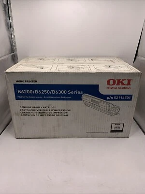 Sealed GENUINE OKI B6300 HIGH CAPACITY TONER CARTRIDGE 52114501 OEM - Image 1 of 3