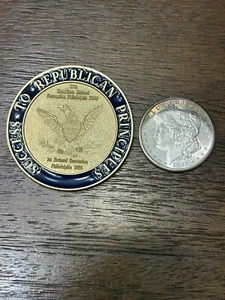 Lot (2) 2000 Success Republican Principles Convention 2.5” Trump Medal, Lincoln - Picture 1 of 8