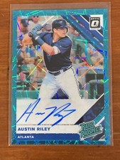 2019 Donruss Optic Austin Riley Rated Prospect Signatures Teal Velocity /35