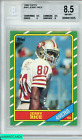 1986 TOPPS JERRY RICE #161 SAN FRANCISCO 49ERS ROOKIE HOF RC BGS 8.5 NM-MT+