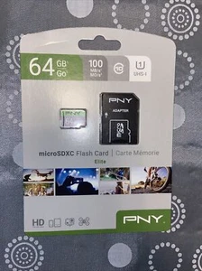 PNY Elite 64GB MicroSDXC Flash Memory Card NEW - Picture 1 of 2