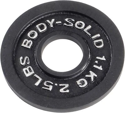 Placa de peso único olímpica de hierro fundido sólido corporal - pesas libres, placas de mancuernas Foto 1 de 4