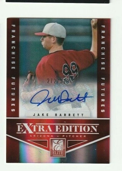 2012 Panini Elite Jake Barrett Arizona Diamondbacks Autograph Auto Card - Image 1 of 1