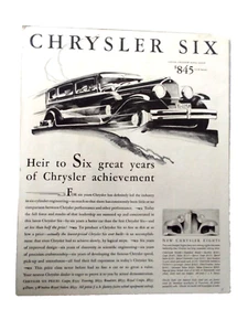 Pubblicità sei auto Chrysler 1930 vintage Royal Sedan 6 cilindri auto pubblicitaria - Foto 1 di 7