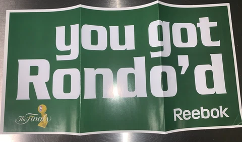 2008 Boston Celtics Rajon Rondo Replica Reebok NBA Finals Poster Cover