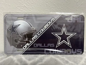 Dallas Cowboys Star/Helmet Print Metal License Plate Tag 6"x12" NEW Free Ship - Picture 1 of 1