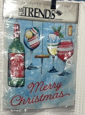 Bandeira de jardim dupla face Feliz Natal 12,5” x 18” bandeira tendências por Carson nova - Imagem 1 de 3