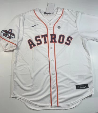 Men's Houston Astros Jose Altuve Nike White Home Replica Player Name Jersey sz L Cover