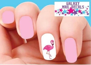 Waterslide Bird Nail Decals - Set of 20 Pink Flamingo - Picture 1 of 1