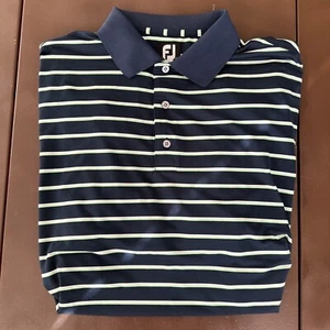 Footjoy Shirt Herren L bunt gestreift Golf Polo 4 Wege Stretch FJ atmungsaktiv - Bild 1 von 9