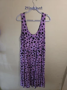 Proud Poppy Polka Dot Purple Maxi Dress Sz 18 Sleeveless Boho Summer - Bild 1 von 5