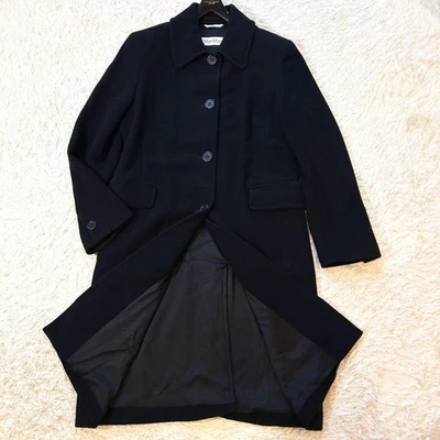 Abrigo MaxMara espiga, largo, negro, para mujer, talla M Foto 1 de 4