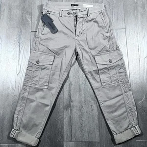 NEW Antony Morato Mens Cargo Pants 30x26 European Style Button Fly Army Green UK - Picture 1 of 10