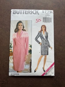 Abito Misses Vintage Butterick Motivo Cucito 5779 Taglia 18-22 Non Tagliato * Facile - Foto 1 di 2