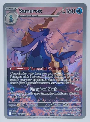 Samurott 107/086 Illustration Rare Holo White Flare Pokémon Card NM/Mint - Bild 1 von 3