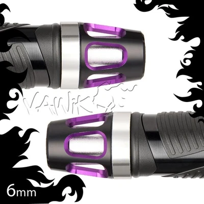 Extremos de barra VAWiK TOWER púrpura y plata para Honda Buell MOTO GUZZI Aprilia Suziki Foto 1 de 4