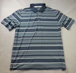 Nike Dri-Fit Polo Shirt Mens Large Performance Golf Lightweight Striped - Picture 1 of 7