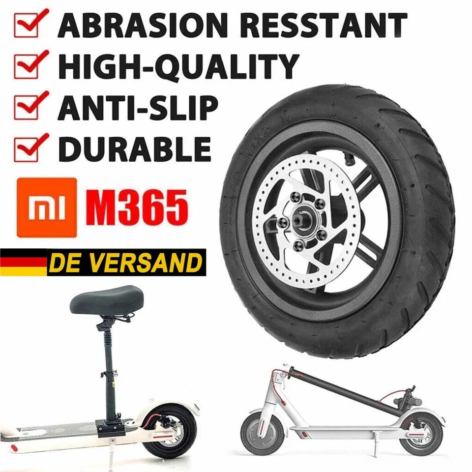 E-Scooter Hinterrad Vollgummi Reifen mit Felge 8,5 Zoll 22cm Für Xiaomi Mi M365 - Bild 1 von 4