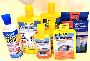 Tetra Fish Tank Care Lot AquaSafe\Clarifier\Ammo Lock\Algae Fix\Net Breeder - Picture 1 of 6