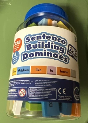 Educational Insights Sentence Building 多米诺骨牌 6 岁以上 228 字和标点符号 — 第 1/2 张图片