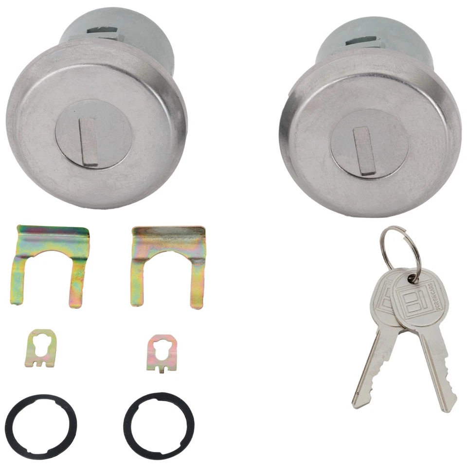 Par de cilindros de cerradura de puerta delanteros para Chevy Olds Le Sabre Cutlass SaVana Foto 1 de 4