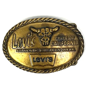 Very Rare Vintage Levi's Belt Buckle "State of California" Golden - Photo 1/4