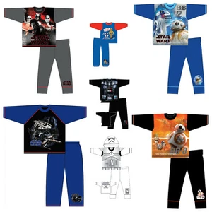 Boys Star Wars Pyjamas Top & Long Bottoms Baby Age 1 - 5 Years - Picture 1 of 8