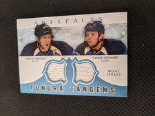 2012-13 UD ARTIFACTS DAVID BACKES CHRIS STEWART TT-BS TUNDRA TANDEMS JERSEY