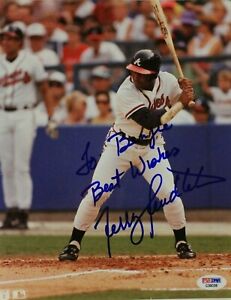 Terry Pendleton Atlanta Braves Autographed Signed 8x10 Vintage Photo PSA COA
