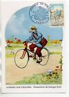 FRANCE - Carte 1972 - Journée du timbre Paris facteur Bicyclette carte 1er jour