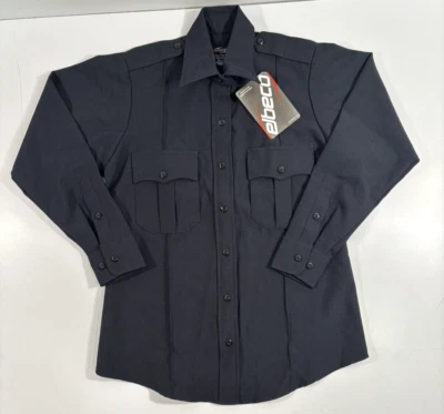 34 ELBECO 女式 Z9314LCN TexTrop2 拉链 L/S 聚合物衬衫午夜海军蓝 34 码 — 第 1/3 张图片