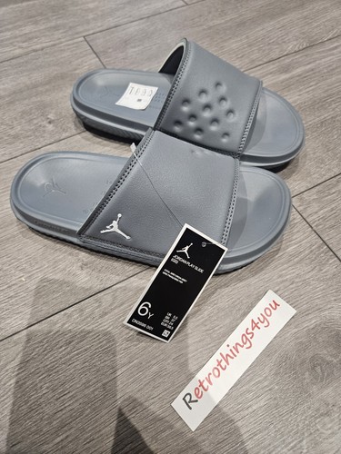 Nike Jordan Play Slide GS UK 5.5 DN3596 001 Cool Grey Nuove senza scatola