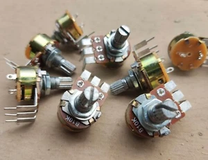 10x WH148 B5K 10K 50K ~ 500K Welle 15mm EIN/AUS Schalter Linearer Potentiometer - Afbeelding 1 van 6