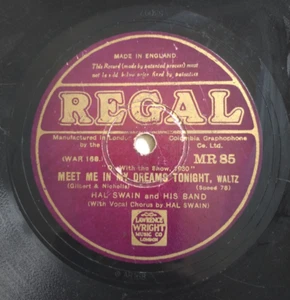 HAL SWAIN Meet Me In My Dreams Tonight / The Crowning.. Cotton Queen UK Regal 78 - Picture 1 of 2