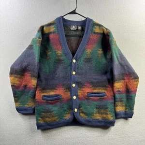 Vintage Structure Sweater Mens XL (Fits Size Large) Heavy Wool Cardigan Aztec - Picture 1 of 16
