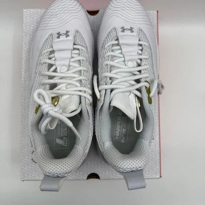 Botines de béisbol Under Armour UA Harper 7 Low ST oro blanco para hombre talla 12 Foto 1 de 4