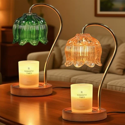 Candle Warmer Lamp, Adjustable Glass Lamp Candle Warmer with Timer Dimmable - Image 1 of 4