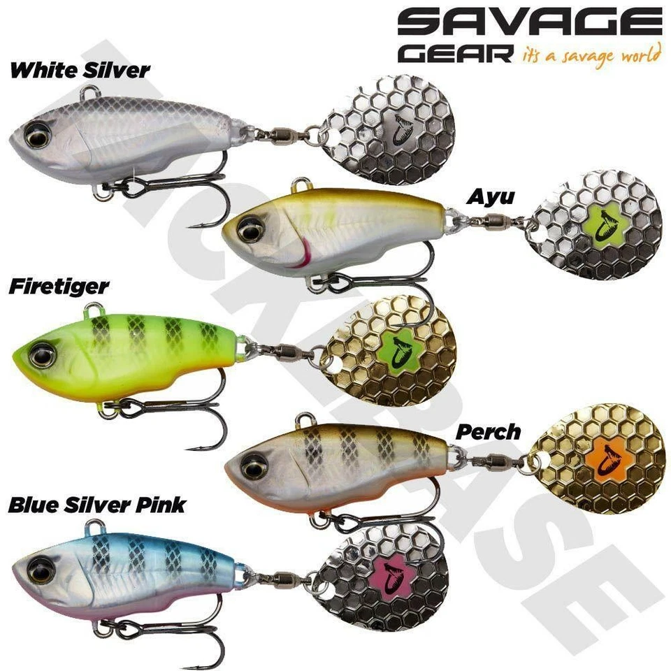 SAVAGE GEAR SINKING FAT TAIL SPIN LURES - PIKE PREDATOR LURE FISHING - Image 1 of 1