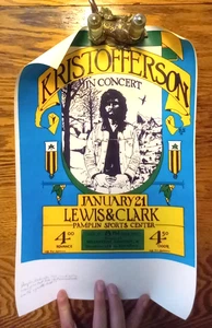 1971 Kris Kristofferson 11 x 17 North Country Presents Ad Poster - Picture 1 of 8