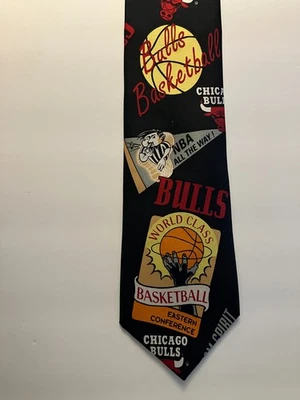 Corbata de cuello vintage NBA Chicago Bulls estilos RM 100 % seda Foto 1 de 4
