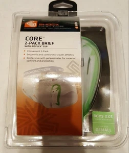 Shock Doctor Core 2 Pack Of Briefs & Athletic Cup Boys XXS Brief XS Cup Baseball - Picture 1 of 6