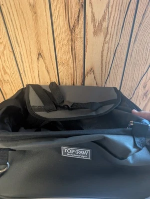 毛绒内衬 TOP PAW 旅行宠物狗汽车座椅包 15 磅近乎完好 — 第 1/2 张图片