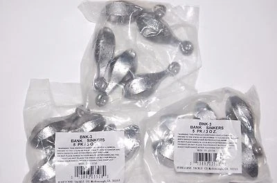3 bolsas banco huracán plomo pesas hundidores bnk-3 5 por bolsa tamaño 3 oz Foto 1 de 3