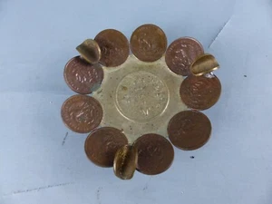 Ancien cendrier fabrication artisanale pièces 20 CENTAVOS MEXIACANOS 1967 - 1971 - Imagen 1 de 3
