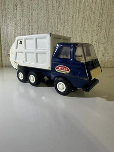 Tonka Trash Truck Blue Tipper Garbage Dust Bin Truck Vintage  1970s Tin 5 in - Picture 1 of 9