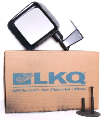 Jeep Wrangler 1993-2013 OEM negro lado del conductor vista izquierda manual espejo retrovisor derecho de fábrica Foto 1 de 4