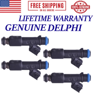 Pack of 4 Genuine Delphi Fuel Injectors For 2005-2010 Chevrolet Cobalt 2.2L I4 - Image 1 of 2